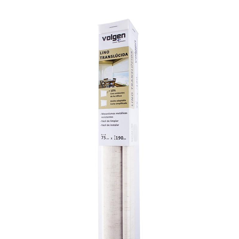 Cortina Roller Traslúcida Lino - Largo 190cm